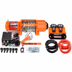 5,000lb 12V Winch. 15.2m x 6.3mm Dyneema Rope.