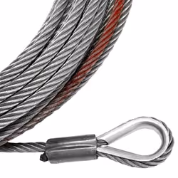 WINCHMAX Wire Rope 26m x 12mm, Hole Fix. 1/2 Inch Clevis Hook. For winches up to 17,500lb.