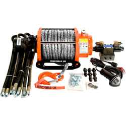 20,000lb Hydraulic Winch. 25m x 13mm Dyneema Rope. 24V system.
