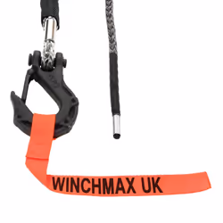 Synthetic Winch Rope 28mx11mm. 3/8 Inch Tactical Hook. Hole Fix