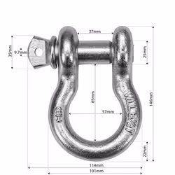 WINCHMAX Bow Shackle 7/8 inch 6.5T