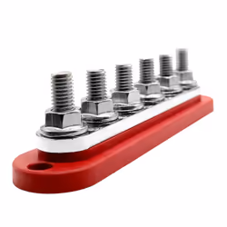 WINCHMAX Bus Bar 300a 6 x M10 terminal. Red.