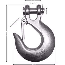 Steel Rope 25m X 14mm, Screw Fix. 1/2 Inch Clevis Hook.