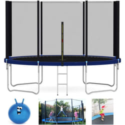 MCC Heavy Duty 6FT 8FT 10FT 12FT 14FT Outdoor Trampoline with Enclosure Net for Kids Spring Cover Ladder FREE Space Hopper - 8 FT