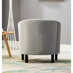 MCCÂ® Velvet Fabric Tub Chair Armchair Club Chair for Dining Living Room & Cafe - Grey
