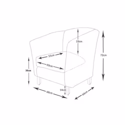MCCÂ® Velvet Fabric Tub Chair Armchair Club Chair for Dining Living Room & Cafe - Grey