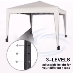 MccÂ® 3x3m Pop-up Gazebo Waterproof Outdoor Garden Marquee Canopy NS - White