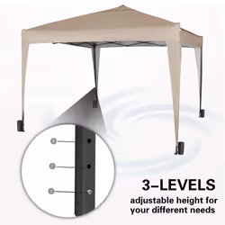 MccÂ® 3x3m Pop-up Gazebo Waterproof Outdoor Garden Marquee Canopy NS - Beige