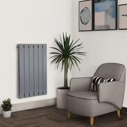 MCC Radiator Horizontal Vertical Designer Flat Panel Central Heating Radiator Heater - Grey, 600x1428 mm Double