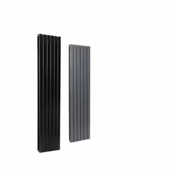 MCC Radiator Horizontal Vertical Designer Flat Panel Central Heating Radiator Heater - Black, 1600x408 mm Double