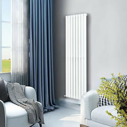 MCC Radiator Horizontal Vertical Designer Flat Panel Central Heating Radiator Heater - White, 1800x680 mm Single