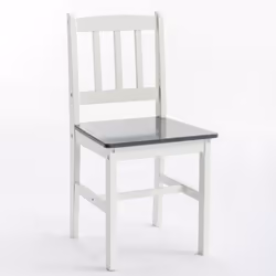 Classic Solid Wooden Dining Table and 2 Chairs 2+1 - Grey