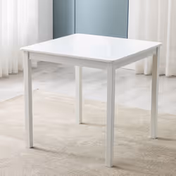 Classic Solid Wooden Dining Table and 2 Chairs 2+1 - White