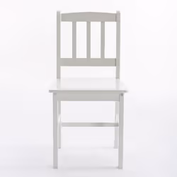 Classic Solid Wooden Dining Table and 2 Chairs 2+1 - White