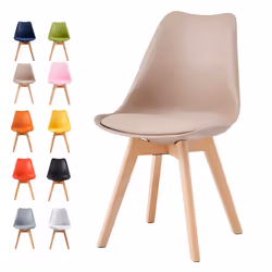 MCC Set of 1/2/4 Dining Chairs Designer Chairs Wooden Home Office Commercial EVA - Brown, Set of 4 chairs