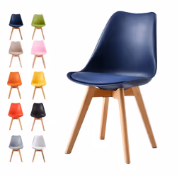 MCC Set of 1/2/4 Dining Chairs Designer Chairs Wooden Home Office Commercial EVA - Blue, Set of 4 chairs