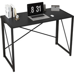 Foldable Computer Desk No Assembly Miami - 100cm, Black