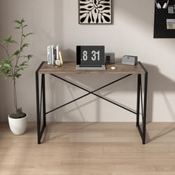 Foldable Computer Desk No Assembly Miami - 80cm, Distressed grey
