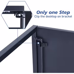Foldable Computer Desk No Assembly Miami - 80cm, Black