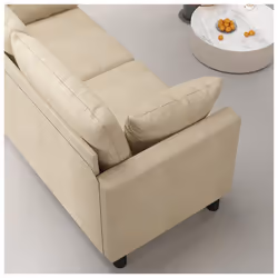 2 Seater Linen Fabric Loveseat Sofa Laura - BEIGE