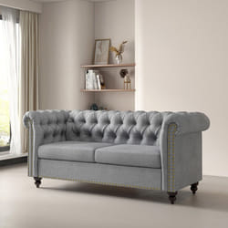 2 seater Chesterfield Style Button Sofa Victoria - GREY