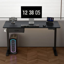 Easton Height Adjustable Electric Desk USB Charger - BLACK, 100CM
