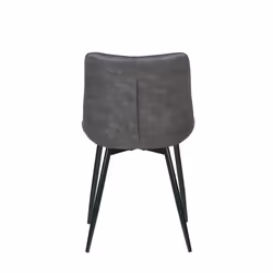 2Pcs Faux Matte Suede Leather Dining Chairs Alba - GREY