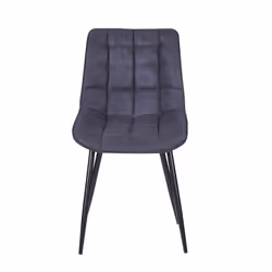 2Pcs Faux Matte Suede Leather Dining Chairs Alba - SLATE