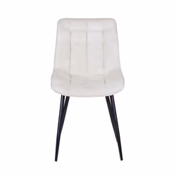 2Pcs Faux Matte Suede Leather Dining Chairs Alba - BEIGE