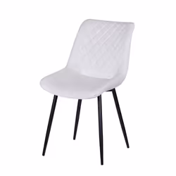 Set of 2 Velvet Chairs Padded Seat Metal Legs ELLE - BEIGE