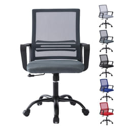 Adjustable Swivel MESH Chair with Cushion&Support - Dark grey