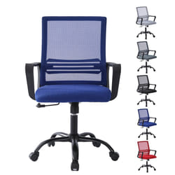 Adjustable Swivel MESH Chair with Cushion&Support - Blue