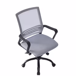 Adjustable Swivel MESH Chair with Cushion&Support - Light grey