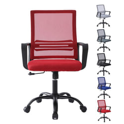 Adjustable Swivel MESH Chair with Cushion&Support - Red
