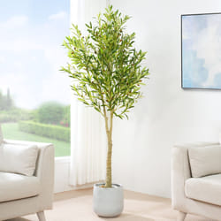 Artificial Olive Tree with Plastic Planter & Moss - 140CM