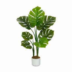 Artificial Monstera Tree with Plastic Planter&Moss - 80CM