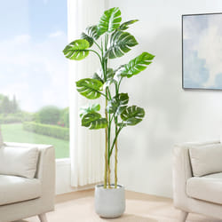 Artificial Monstera Tree with Plastic Planter&Moss - 160CM