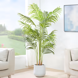 Artificial Palm Tree with Plastic Planter and Moss - 140CM