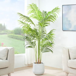 Artificial Palm Tree with Plastic Planter and Moss - 140CM