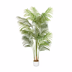 Artificial Palm Tree with Plastic Planter and Moss - 140CM