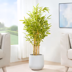Artificial Bamboo Tree with Plastic Planter & Moss - 110CM
