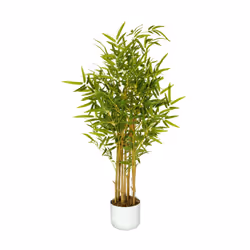 Artificial Bamboo Tree with Plastic Planter & Moss - 110CM