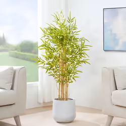 Artificial Bamboo Tree with Plastic Planter & Moss - 120CM