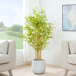 Artificial Bamboo Tree with Plastic Planter & Moss - 120CM