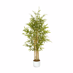 Artificial Bamboo Tree with Plastic Planter & Moss - 120CM