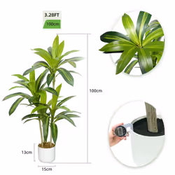 Artificial Agave Tree with Plastic Planter & Moss - 100CM