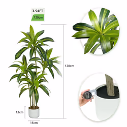 Artificial Agave Tree with Plastic Planter & Moss - 120CM