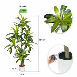 Artificial Agave Tree with Plastic Planter & Moss - 150CM