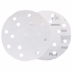 Mirka White Basecut Velro 150mm Sanding Discs - 25 Sheets 6" Abrasive P800 Grit