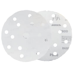 Mirka White Basecut Velro 150mm Sanding Discs - 25 Sheets 6" Abrasive P800 Grit